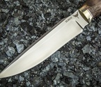 Нож «Хищник» (ELMAX, стабилизированная карельская береза, мельхиор) - фото №2
