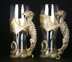 Набор пивных бокалов "Драконы" 2 шт. в подарочном футляре с художественным оформлением