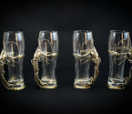 Набор пивных бокалов «Рак» 4 шт.  в подарочном футляре с художественным оформлением - фото №4