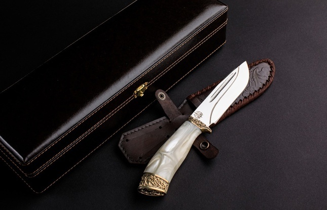 Подарочный туристический нож «Беркут» сталь 95Х18 в футляре - фото №3