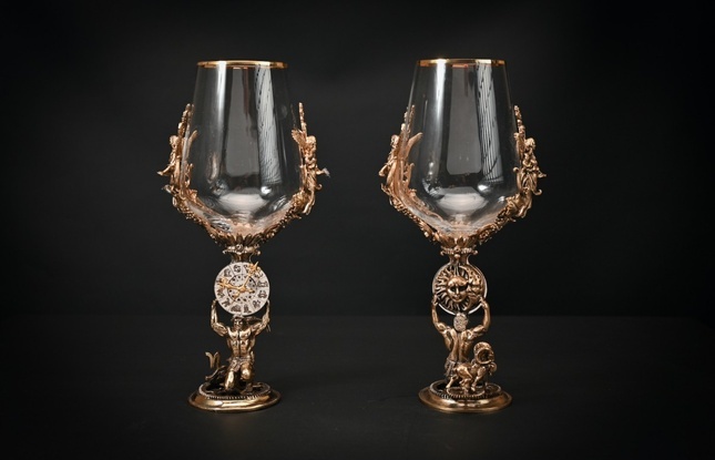 Бокал для вина "Гороскоп Овен"  2 шт.  в подарочном футляре с художественным оформлением  430 мл - фото №5