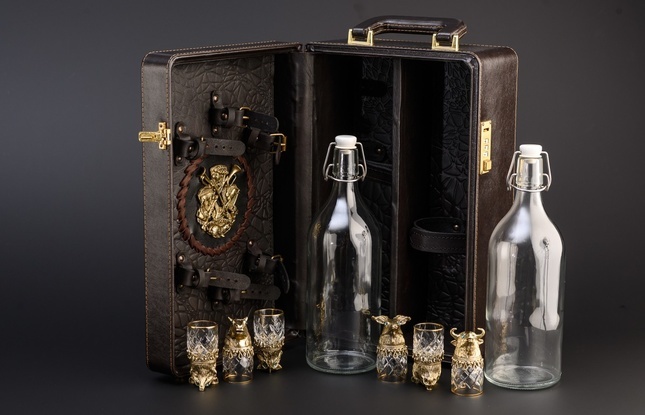 Кейс для алкоголя  Арт-Мастер 3 "Звери" - фото №1