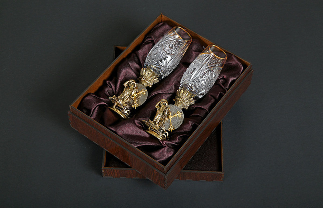 Набор лафитников для водки Знаки зодиака «Водолей» 50 мл - фото №2