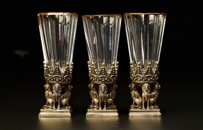 Набор лафитников «Имперский» (3 шт.) в подарочном футляре с художественным оформлением 50 мл