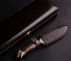 Подарочный туристический нож «Клык 2» сталь 65Х13 в футляре - фото №4