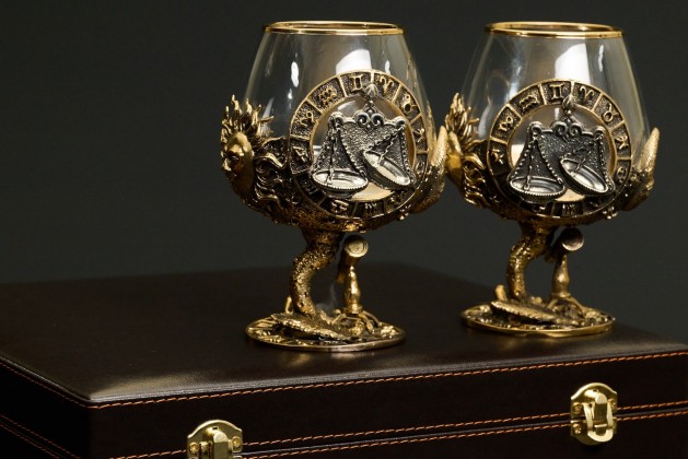 Бокал для коньяка Зодиак «Весы» 2шт. в подарочном футляре