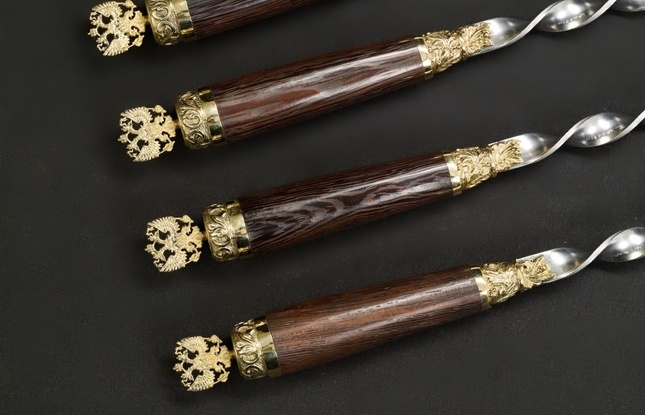 Набор шампуров в футляре «Презент 6 Державный» - фото №9