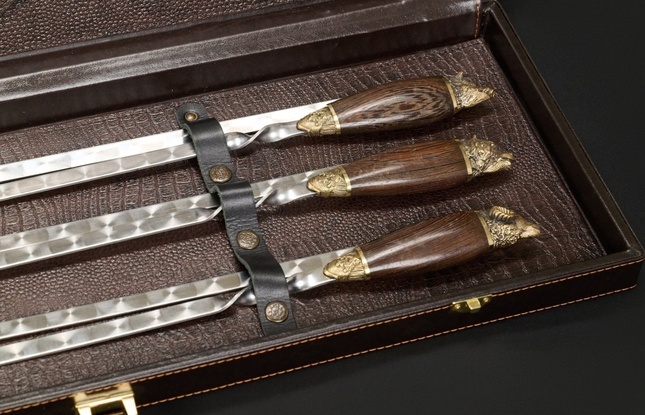 Набор шампуров в футляре «Презент 3» - фото №5