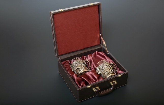 Набор подстаканников «Рыбалка Трофейный» 2 шт  в подарочном футляре  250 мл - фото №6