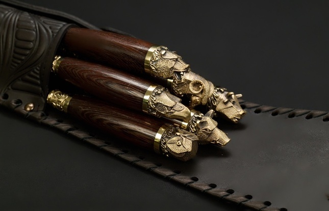 Набор шампуров в чехле "Кочевник 8 Звери каменные" - фото №3