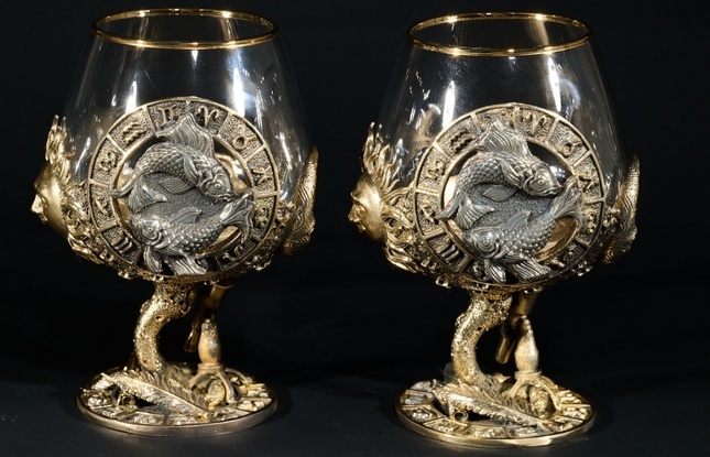 Бокал для коньяка Зодиак "Рыбы"  1 шт.  в подарочном футляре с художественным оформлением  430 мл - фото №3