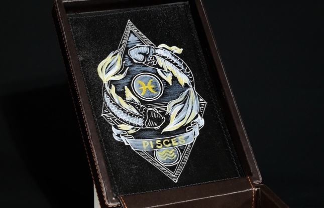 Бокал для коньяка Зодиак "Рыбы"  1 шт.  в подарочном футляре с художественным оформлением  430 мл - фото №1