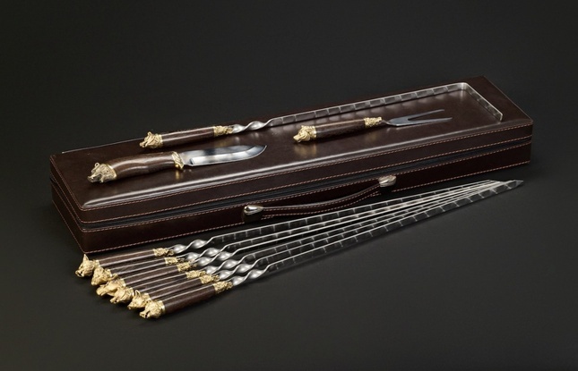 Набор шампуров в футляре «Скиф 7» Звери лесные - фото №8