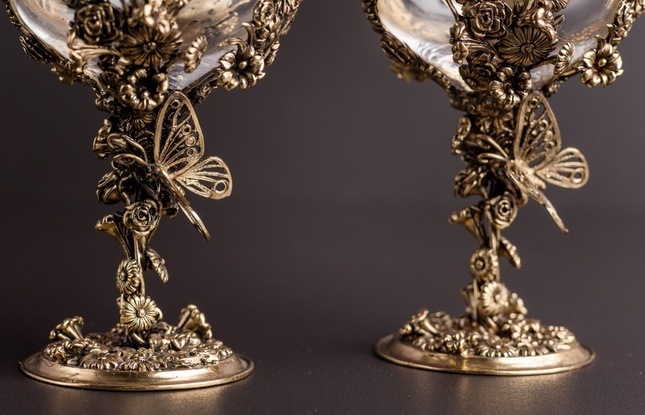 Набор бокалов для вина «Цветочная фантазия» (2 шт.) в подарочном футляре 450 мл - фото №4