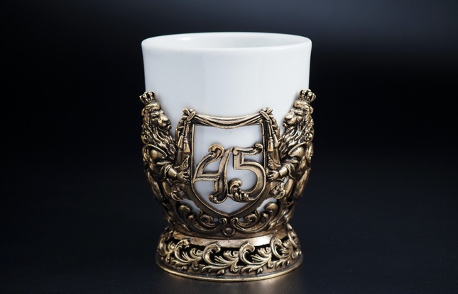 Чашка для кофе "Юбилейная"  (35,40,45,50,55,60,65,70 Лет) 200 мл - фото №4