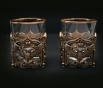 Подарочный набор стаканов для виски   Герб  4 шт. 310 мл в подарочном кейсе  с художественным оформлением - фото №4