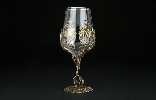 Набор бокалов для вина «Цветок» (2 шт.) в подарочном футляре 450 мл - фото №5