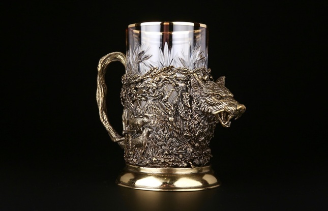 Подстаканник "Русский лес -Волк" 250 мл - фото №5