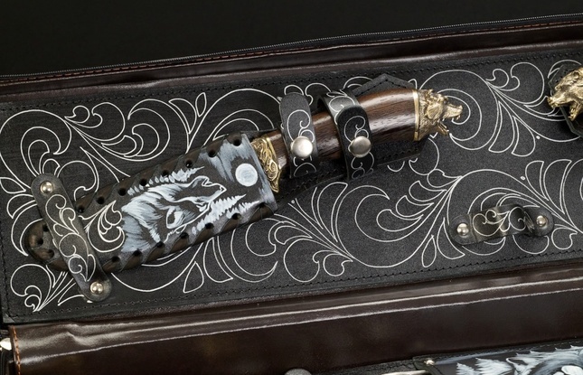 Набор шампуров в футляре «Скиф 2» Звери каменные - фото №5