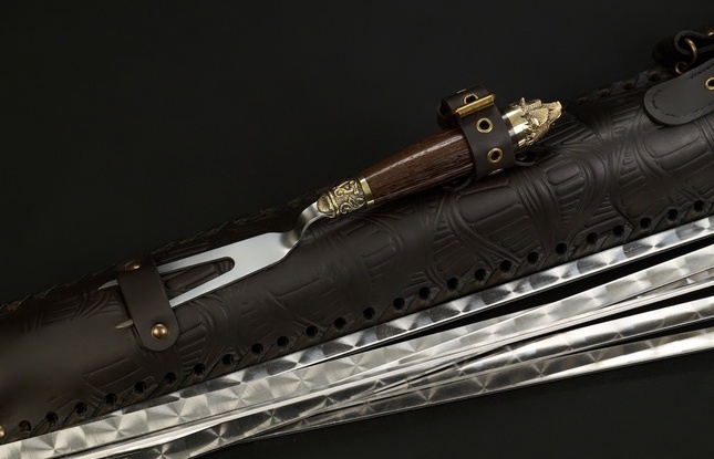 Набор шампуров в чехле "Кочевник 8 Звери каменные" - фото №1