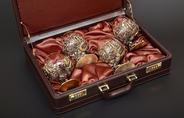 Набор бокалов  «Охота Элит» 4 шт. в подарочном кейсе   430 мл - фото №3