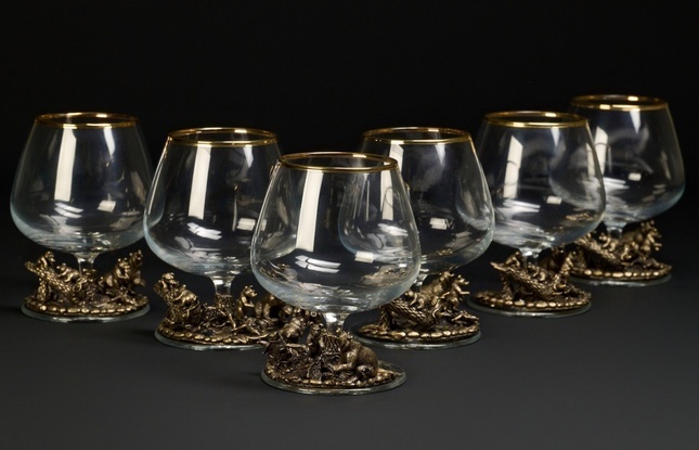 Бокал для коньяка "Утро в сосновом бору" эконом 430 мл - фото №4