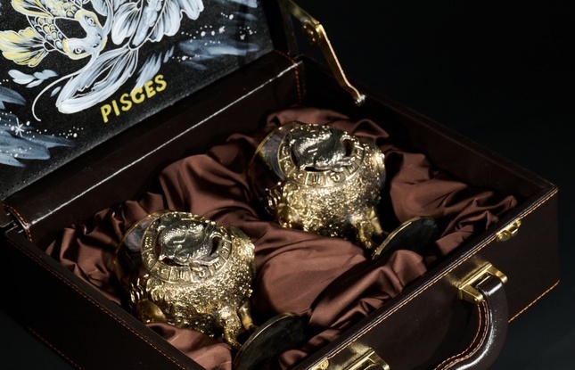 Бокал для коньяка Зодиак "Рыбы"  2 шт.  в подарочном футляре с художественным оформлением  430 мл - фото №2