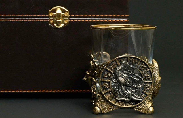 Стакан для виски Зодиак "Рак"  1 шт.  в подарочном кейсе с художественным оформлением 310 мл