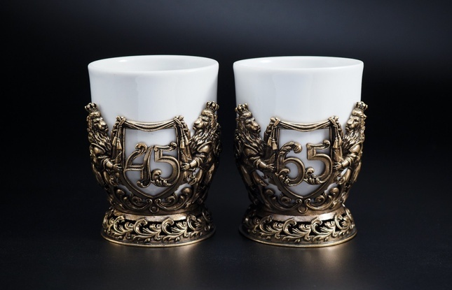Чашка для кофе "Юбилейная"  (35,40,45,50,55,60,65,70 Лет) 200 мл - фото №8