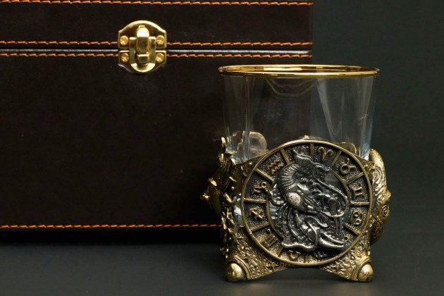 Стакан для виски Зодиак  "Рак" 1 шт в подарочном футляре