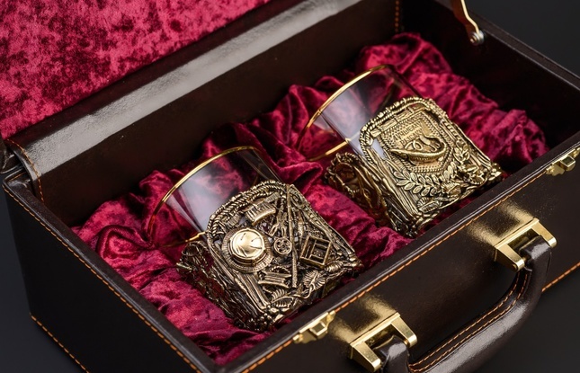 Подарочный набор стаканов для виски «Рыбалка» 310 мл - фото №1