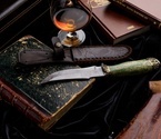 Подарочный нож «Клык 2» (дамасская сталь, карельская береза) в футляре - фото №3