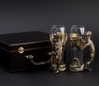 Набор пивных бокалов (2 шт.) «Драконы» в подарочном футляре - фото №3