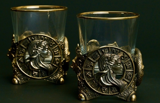 Стакан для виски Зодиак "Дева"  1 шт.  в подарочном кейсе с художественным оформлением 310 мл - фото №2