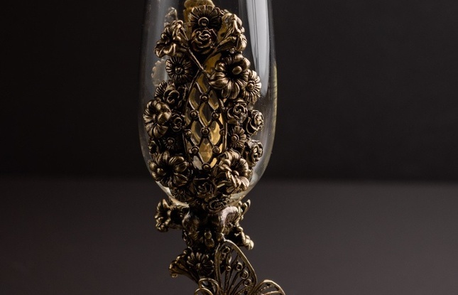 Бокал для шампанского «Цветочная фантазия» 180 мл - фото №2