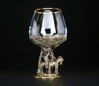 Набор бокалов  для коньяка «Три богатыря» 2 шт. в подарочном футляре с художественным оформлением  430 мл