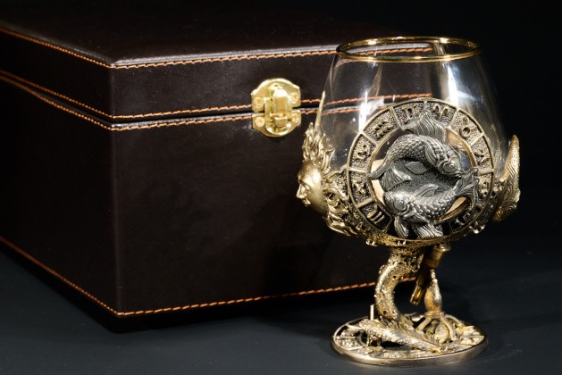 Бокал для коньяка Зодиак "Рыбы"  1 шт.  в подарочном футляре с художественным оформлением  430 мл