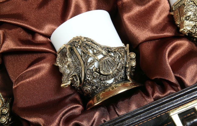 Набор чашек  для кофе "Трофейный" 6 шт. в подарочном футляре с художественным оформлением 200 мл - фото №5