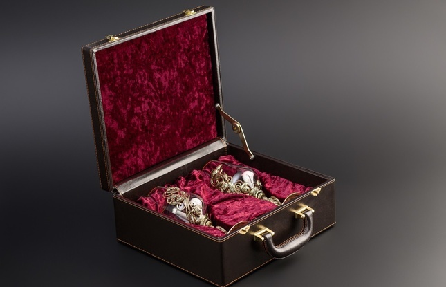 Набор бокалов для вина «Флора» (2 шт.) в подарочном футляре 450 мл - фото №1