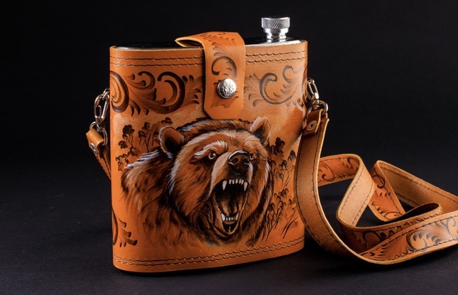 Фляжка 1000 мл. с ремнем - фото №4