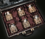 Подарочный набор стаканов для виски   Герб  6 шт. 310 мл в подарочном кейсе  с художественным оформлением - фото №2