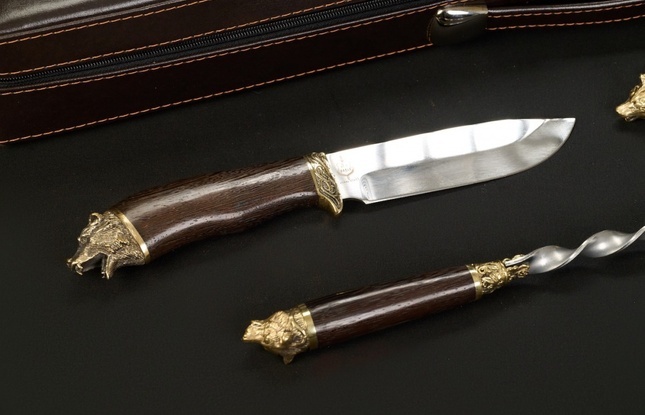 Набор шампуров в футляре «Скиф 7» Звери лесные - фото №9