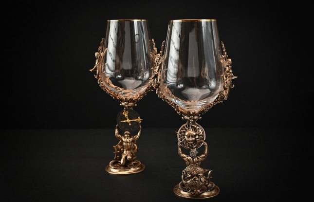 Бокал для вина "Гороскоп Рыбы"  1 шт.  в подарочном футляре с художественным оформлением  430 мл - фото №4