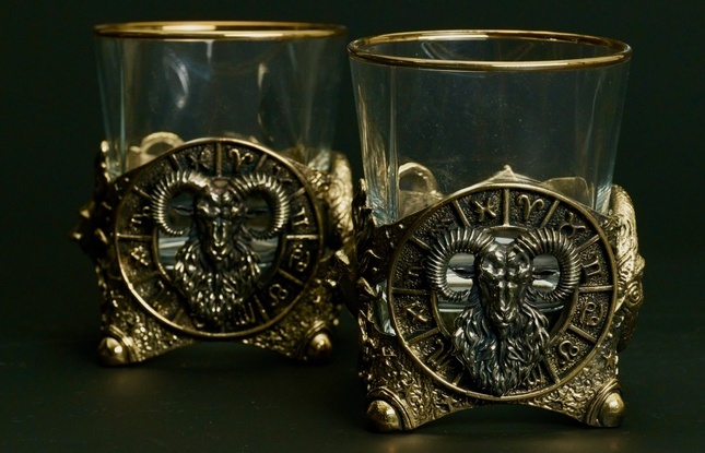 Стакан для виски Зодиак "Овен"  1 шт.  в подарочном кейсе с художественным оформлением 310 мл - фото №2