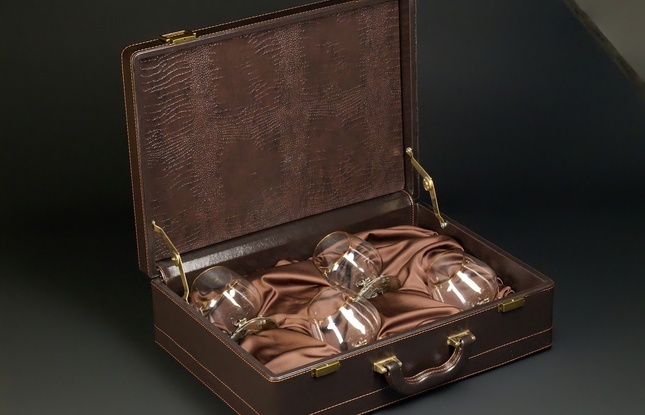 Бокал  для коньяка "Охотники на привале" эконом 430 мл - фото №8