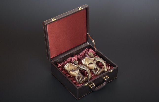 Набор пивных бокалов «Львы»  2 шт.  в подарочном футляре - фото №2