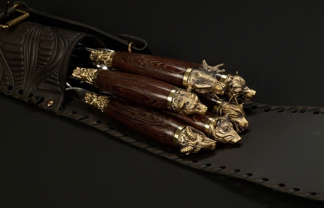 Набор шампуров в чехле "Кочевник 8 Звери лесные" - фото №4