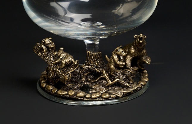 Бокал для коньяка "Утро в сосновом бору" эконом 430 мл - фото №1