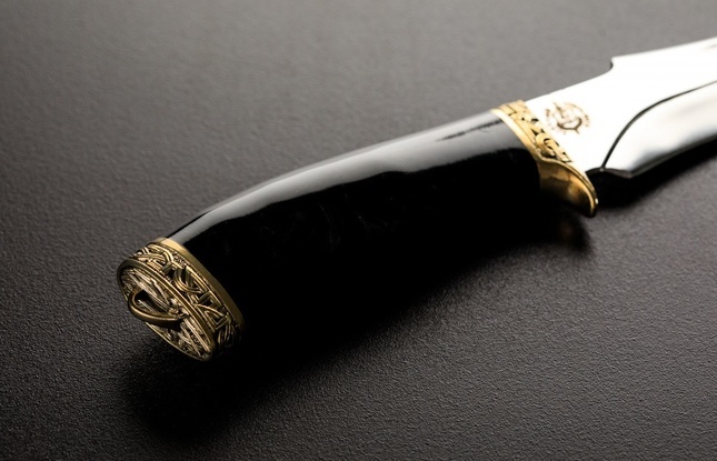 Подарочный туристический нож «Клык 2» сталь 95Х18 в футляре - фото №3