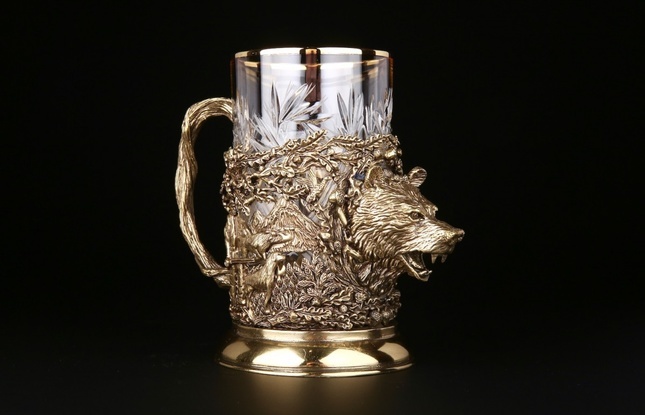 Набор подстаканников «Русский Лес»  2шт в подарочном футляре  250 мл - фото №5